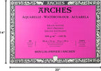 Arches Watercolor Paper Block, Hot Press, 140 pound - Image 3