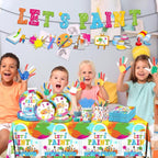 Paint Party Supplies, Art Tablecloths, Paint Banner, Art Birthday Party - Image 2