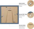 8x8 Picture Frame with Wavy Mat, Wooden Real Glass 8 x 8 Photo Frame - Image 4