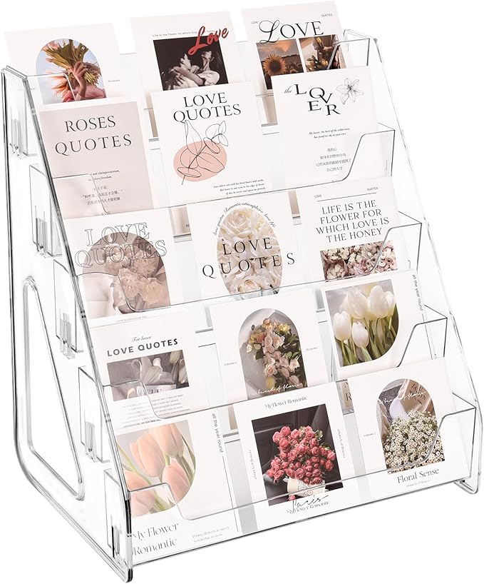 CELSOL Upgraded 5 Tier Acrylic Card Display Stand, Sports Cards, Stickers & by Unknown