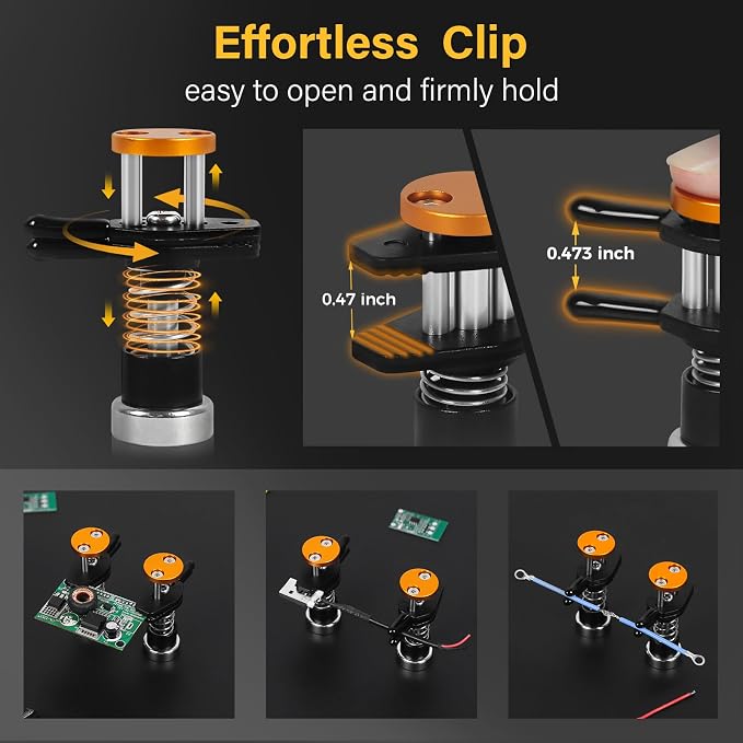 Magnetic Helping Hands Clamp Metal, Adjustable Third Hand Soldering Holder Stand - Image 2