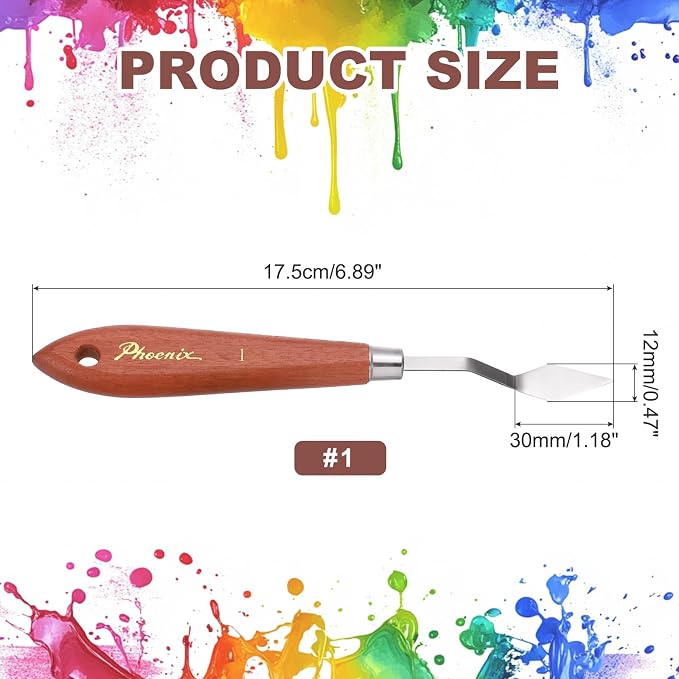MECCANIXITY Pack of 1 Palette Knife No.1, 6.9" Long Palette Knives - Image 2
