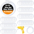 Copkim 60 Pack 3 ft Long x 0.27" Diameter Mini Hot Glue Stick Rolls Bulk Hot by Copkim