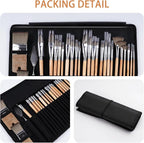 Fuumuui 26pcs Paint Brushes, Professional Acrylic Paint Brush Set Artists - Image 6