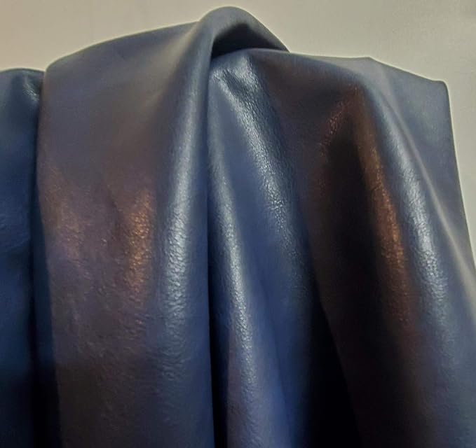 NAT Leathers | Navy Blue Soft Faux Vegan Leather PU | 1 Yard Cut by the Yard | - Image 3