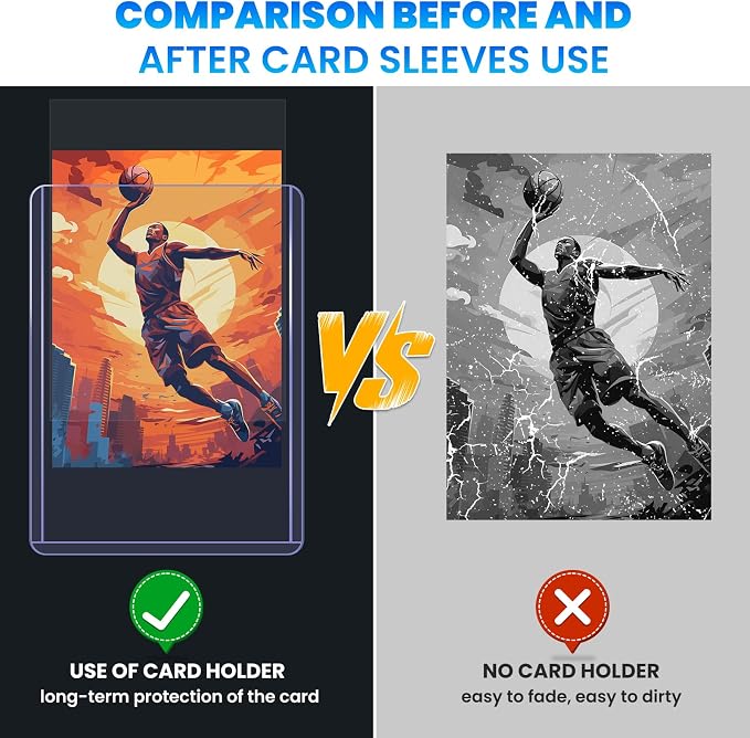 200 Card Sleeves Top Loaders for Cards, Baseball Card Protectors, Trading Card - Image 6