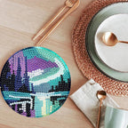 ijbnhd 8 Pcs Aurora Diamond Art Coasters Kits Landscape 4x4 inch | Diamond - Image 7