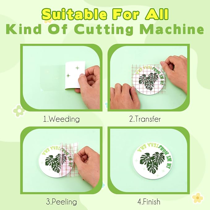Tintnut Pastel Green Permanent Vinyl Self Adhesive Vinyl 8 Pcs 12''x10'' | - Image 3