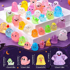 DIYDEC 65pcs Halloween Luminous Miniature Ghosts, Mini Resin Ghosts Figures to - Image 3