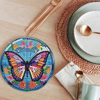 ijbnhd 8 Pcs Butterfly Diamond Painting Coasters Kits - Image 7