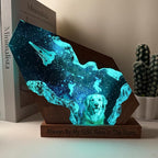 Custom Dog Memorial Gifts, Personalized Space Resin Lamp - Image 5