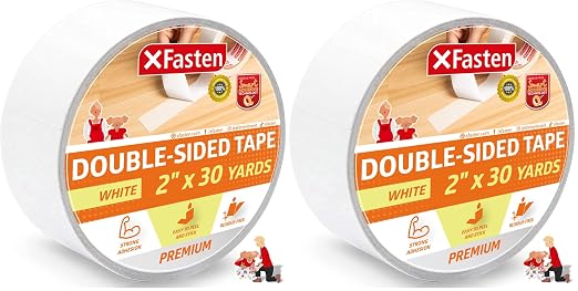 XFasten Double Sided Tape, Removable and Residue-Free, 2-Inch x 30 Yards by XFasten
