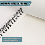 12 Pack Sketch Book, 8.5 x 11Inch Sketchbook, 68lb/100gsm Top Spiral Bound - Image 4