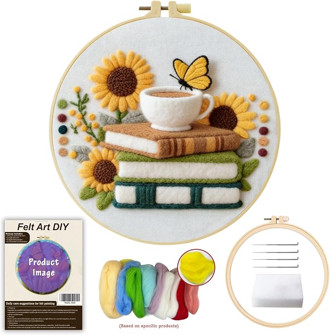 JOZYSH Needle Felting Starter Kit, Wool Felt, Animal Theme, - Image 2