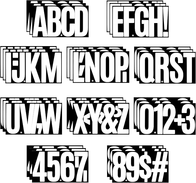 Letter Stickers, Mailbox Numbers, 6 Inch Waterproof Vinyl Alphabet | 6 Inch by Llewyn