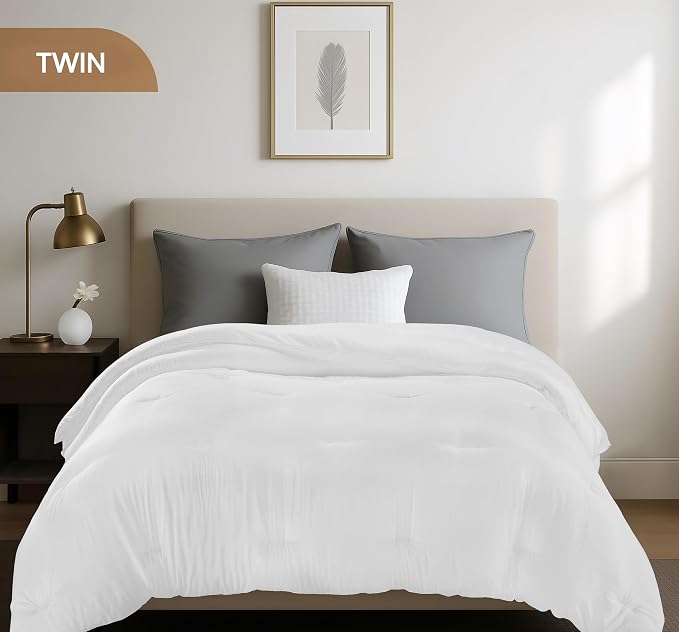 Utopia Bedding Comforters Twin Size, All Season Duvet Insert, Down Alternative - Image 3