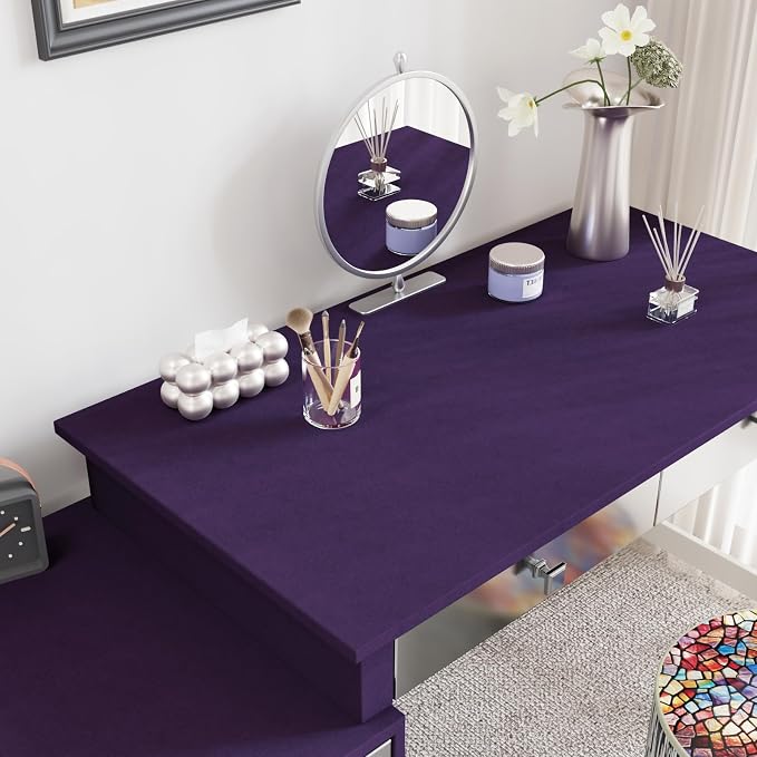 CRE8TIVE Purple Wallpaper Peel and Stick Velvet Drawer Liner - Image 6