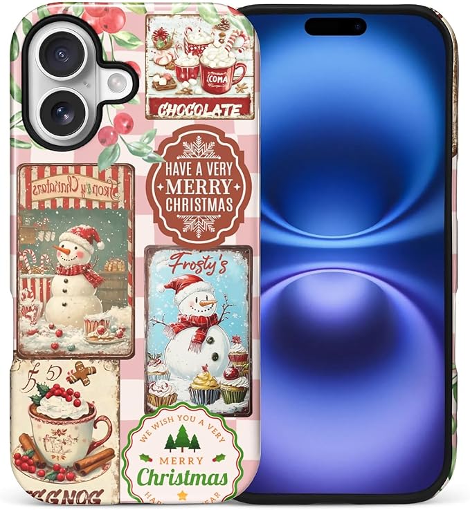 Case for iPhone 17, Scratch Resistant Hybrid Double Layer Hard Shell，Vintage by Toulas