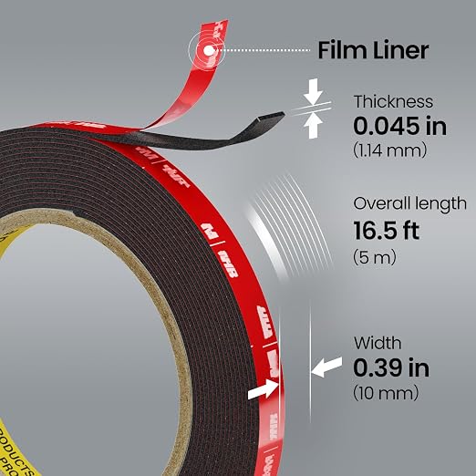Double Sided Heavy Duty Mounting Tape, 2 Rolls, Waterproof, High Temp Resistant - Image 8
