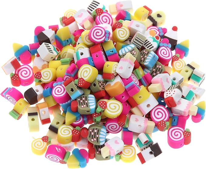 100pcs Mixed Polymer Clay Spacer Beads - Image 2