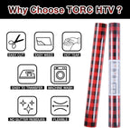 TORC Red Black Buffalo Plaid HTV Vinyl 12 inch x 5 ft, Check Heat Transfer - Image 3
