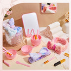 Teenyyou 12 Set Tie Dye Pink Spa Party Supplies - Image 4