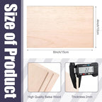 Namalu 10 Pack Balsa Wood Sheets 6 x 4 x 0.08 Inches-2 mm Thick Unfinished - Image 2