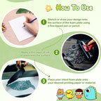 Pangda 200 Pcs White Foam Printing Plates, Foam Sheets Crafts Color Craft Board - Image 3