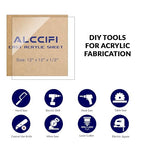 1/2 Inch Acrylic Sheet, ALCCIFI 12 x 12 Clear Cast Plexiglass Sheets, - Image 5