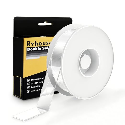 Heavy Duty Double Sided Tape, 1.18 x 200 in, 1 Pack | Removable washable nano by Rvhouse