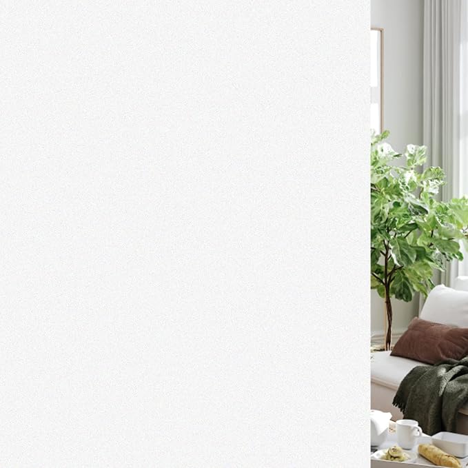 HIDBEA Frosted Window Privacy Film Heat Control UV Blocking, Static Cling by HIDBEAWindowFilm