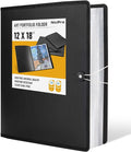 Nicpro 12"x18" Art Portfolio Folder, 30 Pockets Display 60 Pages Art Painting by Nicpro