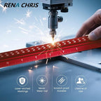 Rena Chris 2PCS Architectural Scale Ruler: 12" Imperial Aluminum Alloy Metal - Image 6