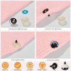 MUCUNNIA 2pcs 50mm 3D Glitter Safety Eyes - Image 5