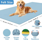 XSEINO Dusty Blue Large Felt Fabric 72" X 36 ", 1.4 mm Thick Soft Felt Fabric - Image 2