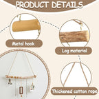 4 Pcs 15 Inch Driftwood Wall Hanging Jewelry Hanger Hanging Branch Decor - Image 3