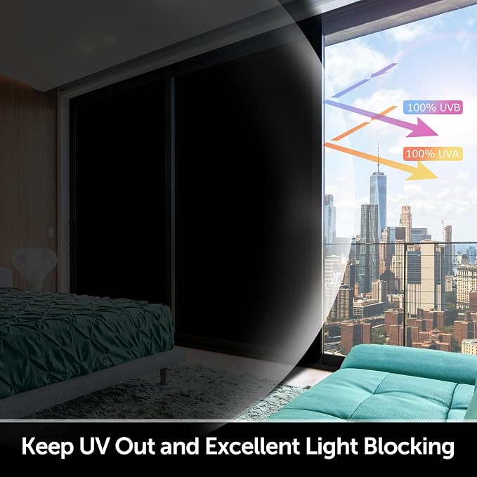 HIDBEA Mirror Blackout Window Film, 100% Light Blocking Room Darkening Window - Image 4