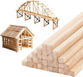 24 Pcs Balsa Wood Sticks 1/2 x 1/2 x 12 Inch balsa Wood Strips Hardwood Square by Buynow