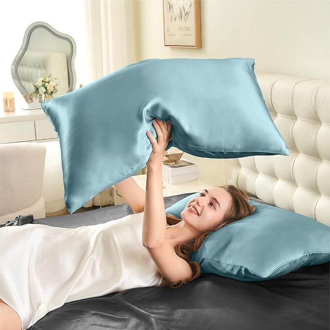 INFIIXSO Silk Pillow Cases 2 Pack Standard Size, Ultra Smooth & Soft Mulberry - Image 8