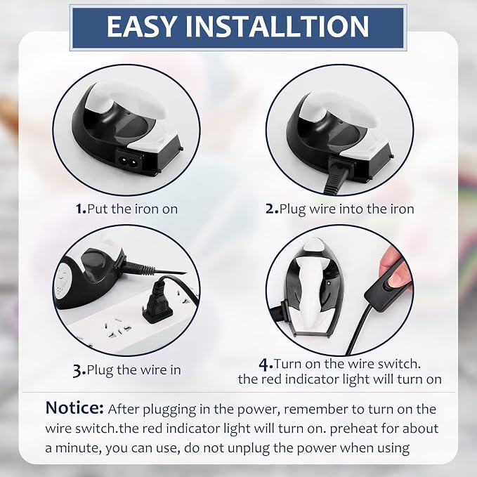 Honoson Mini Craft Iron Mini Heat Press Small Iron 3.93 x 2.36 x 2.76 in - Image 3