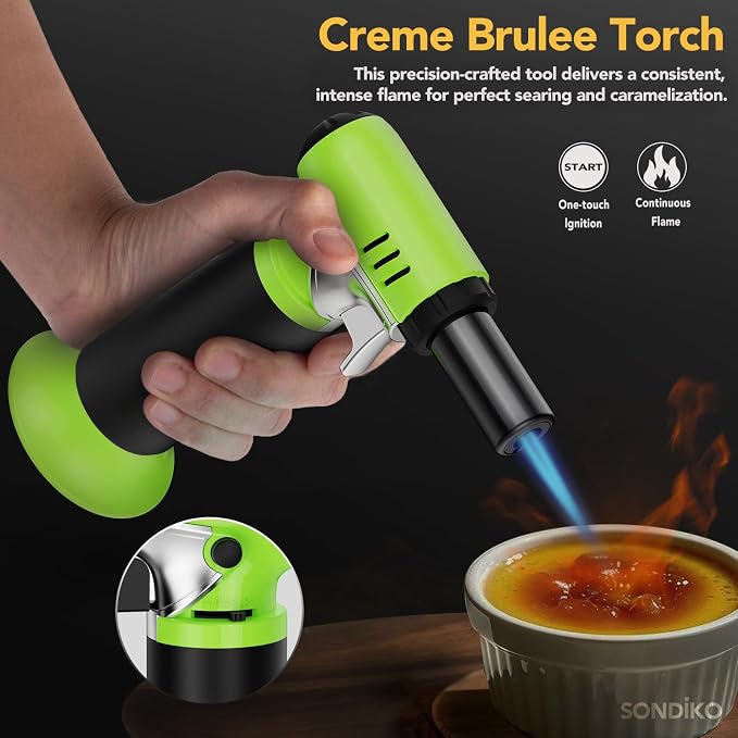 Sondiko Butane Torch with Fuel Gauge, Refillable Soldering Torch Lighter with - Image 4