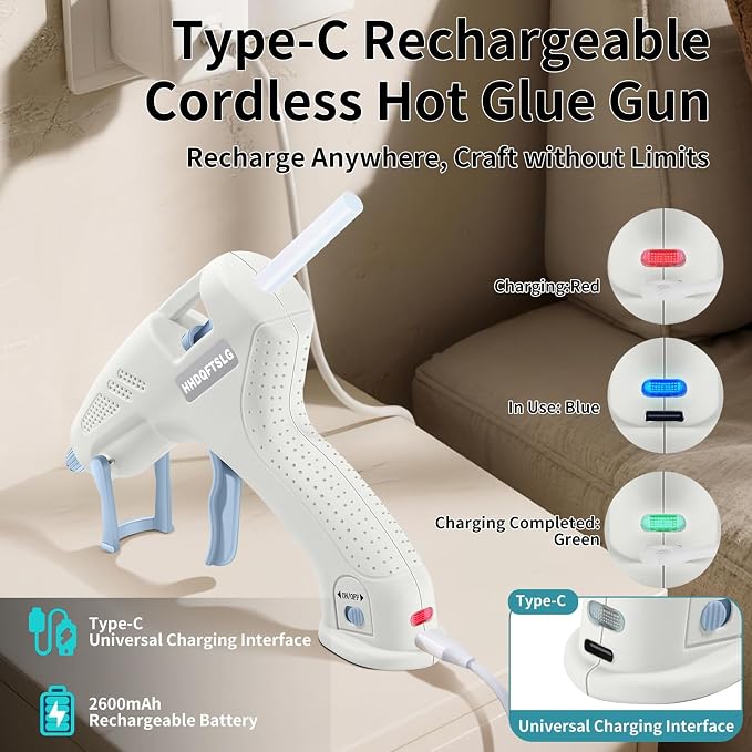 Cordless Hot Glue Gun, Fast Preheating - Image 4