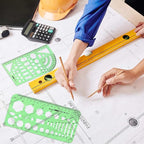 15PCS Geometric Drawings Templates, Measuring Geometry Rulers, Drafting - Image 4