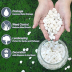 Mulctun 6Lb White Rocks for Plants, 1/4"-3/4" White Pebbles, Decorative Stones - Image 2