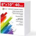 Simetufy 40 Pack Canvas Boards for Painting 8x10in Cotton Canvas Panels | for by Simetufy
