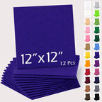 12" x 12" Felt Sheets for Crafts, 2mm Stiff Felt Fabric, Royal Blue by AblemeDeco