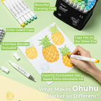 Ohuhu Alcohol Markers Brush& Chisel 48 Colors - Image 7
