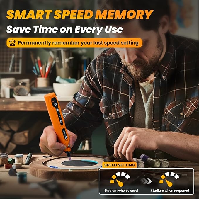 HARDELL Cordless Rotary Tool 3.7V 5-Speed Universal Chuck 71 Accessories | USB - Image 6