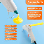 MATUFF Yellow hot Glue Sticks Full Size 0.43” Dia x 8” Long, All-Purpose - Image 3
