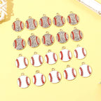 20PCS Sports Charms Enamel Basketball Baseball Pendant Charms - Image 3